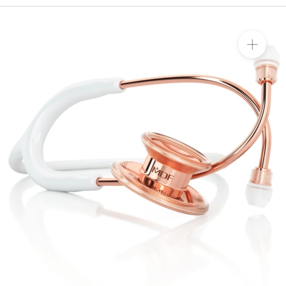 MDF Instruments White & Rose Gold Adult Stethoscope